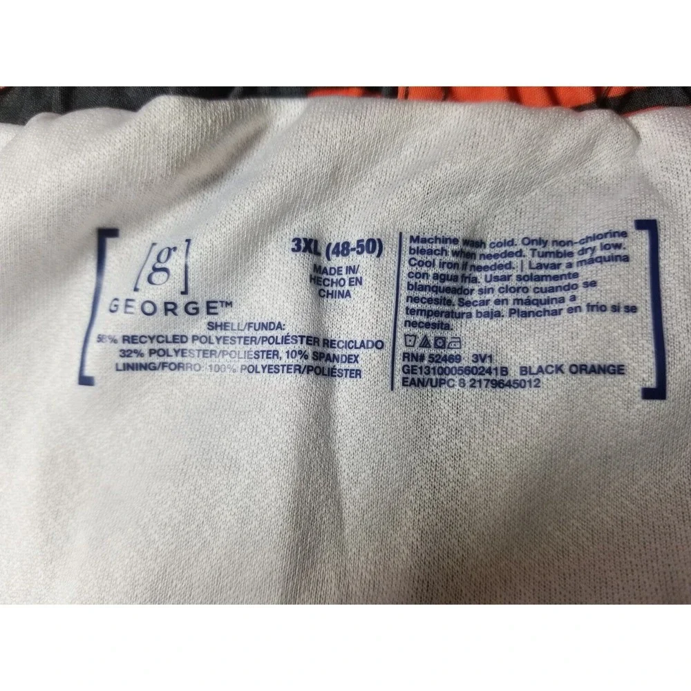 3 Pair NWT George Above Knee UPF 50+ Swim Mesh Lining‎ Pockets Size 3XL (48-50)